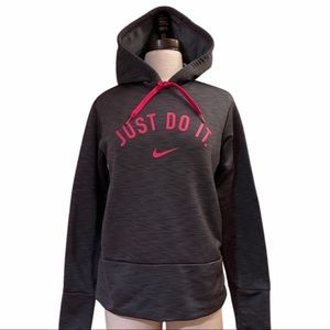 Nike Dri-Fit Just Do It Gray Polyester Hoodie